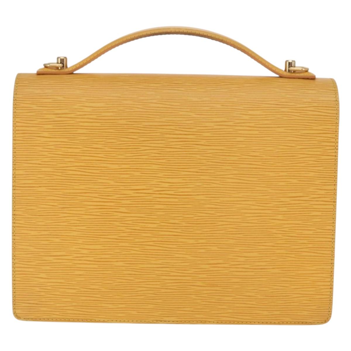LOUIS VUITTON Epi Monceau 28 Hand Bag 2way Yellow M52129 LV Auth 159558
