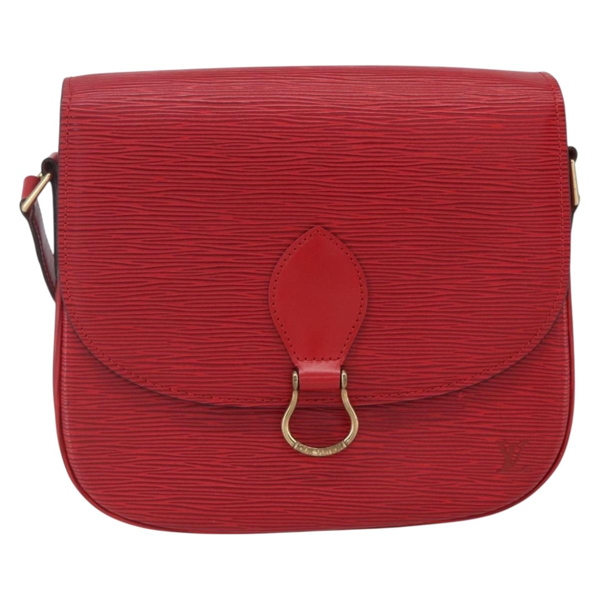LOUIS VUITTON Epi Saint Cloud GM Shoulder Bag Red M52197 LV Auth 159560