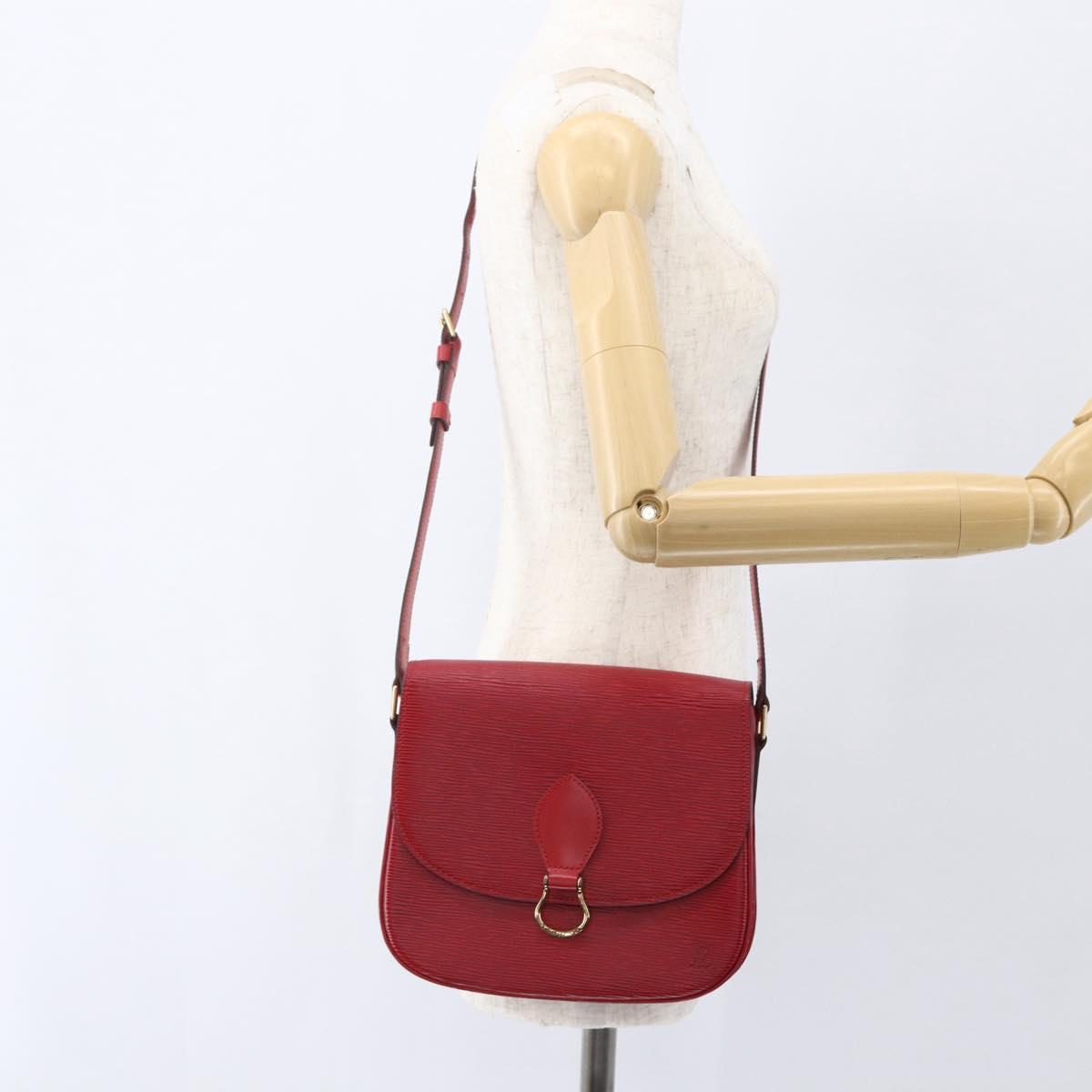 LOUIS VUITTON Epi Saint Cloud GM Shoulder Bag Red M52197 LV Auth 159560
