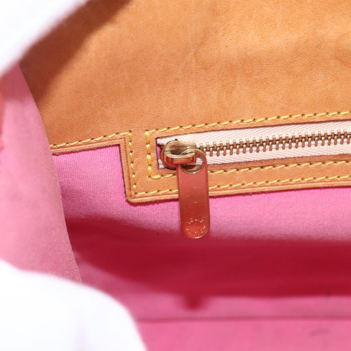 LOUIS VUITTON Monogram Mini Suck Catlin Hand Bag Pink Gold M92930 LV Auth 159562