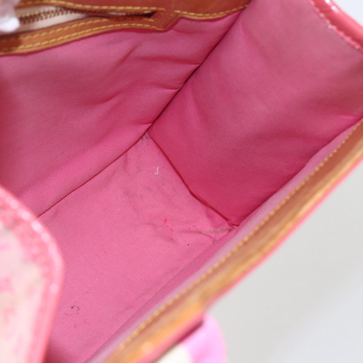 LOUIS VUITTON Monogram Mini Suck Catlin Hand Bag Pink Gold M92930 LV Auth 159562