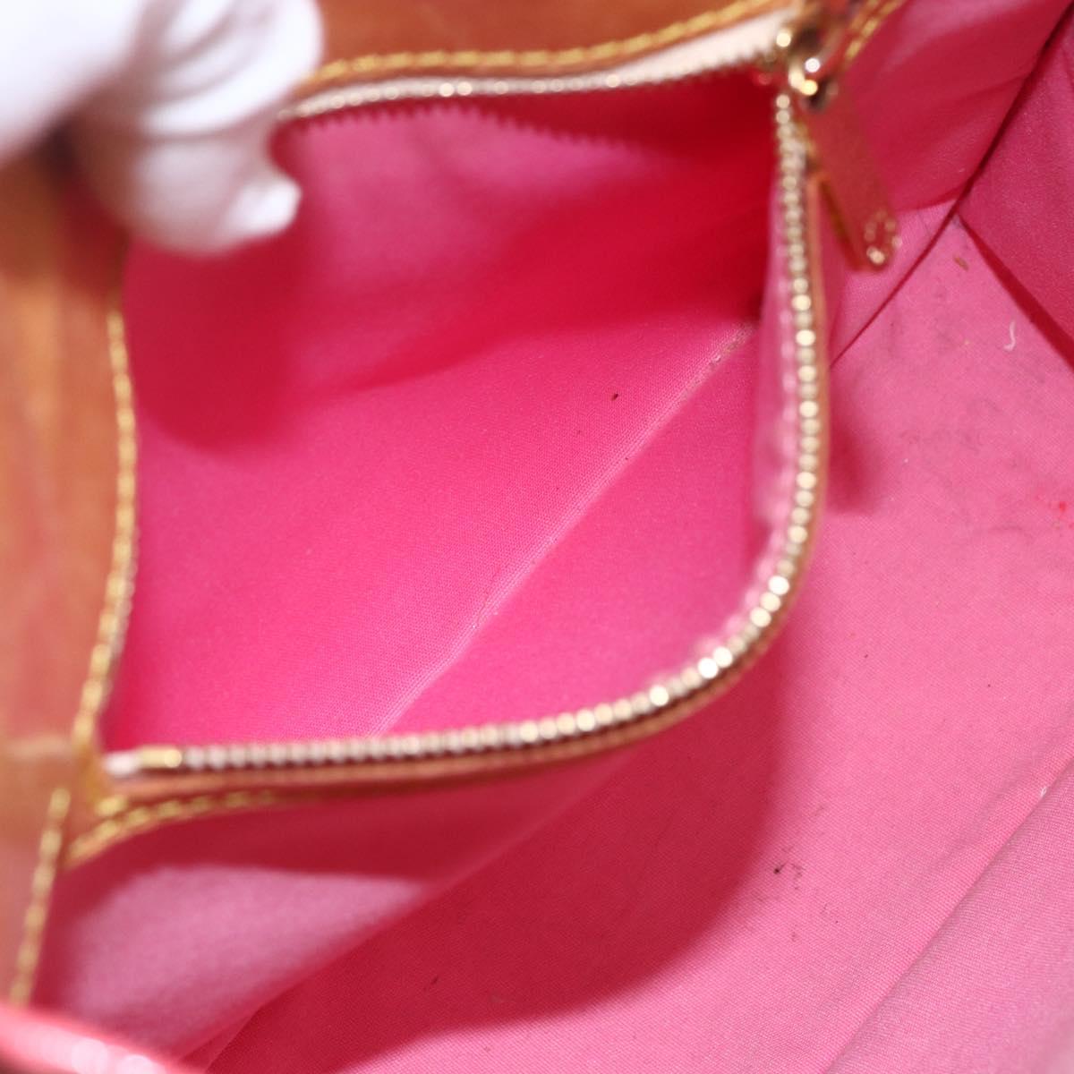 LOUIS VUITTON Monogram Mini Suck Catlin Hand Bag Pink Gold M92930 LV Auth 159562