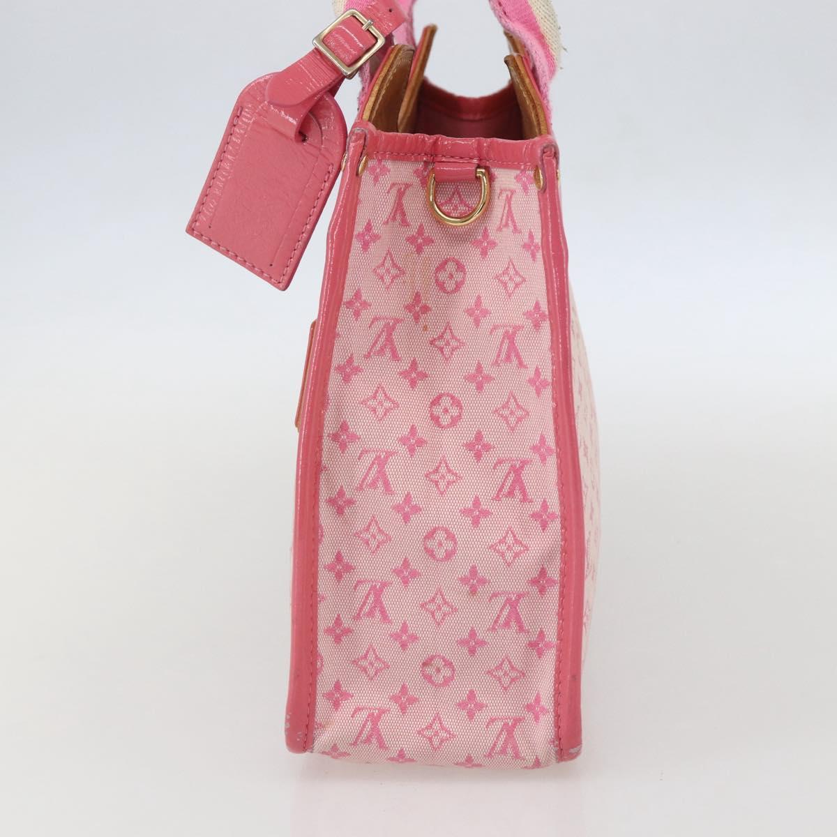 LOUIS VUITTON Monogram Mini Suck Catlin Hand Bag Pink Gold M92930 LV Auth 159562