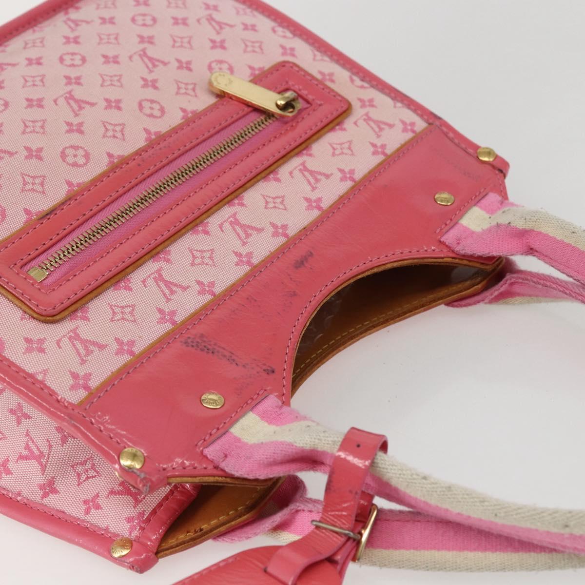 LOUIS VUITTON Monogram Mini Suck Catlin Hand Bag Pink Gold M92930 LV Auth 159562