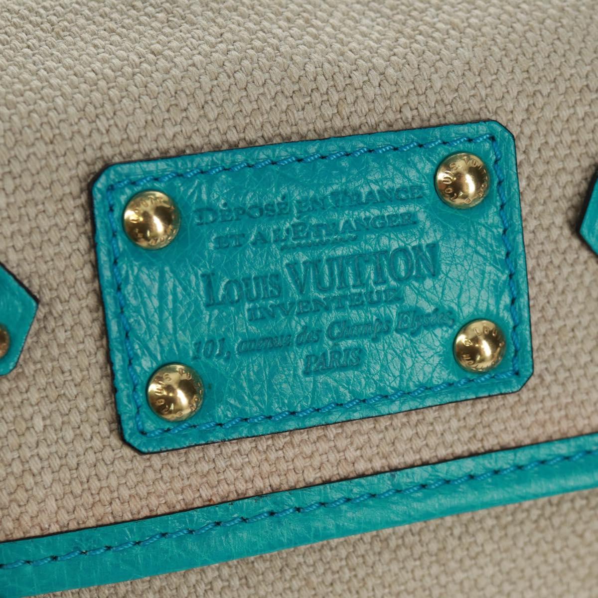 LOUIS VUITTON Antigua Sac Express PM Bag Turquoise Blue M92396 LV Auth 159564SAV