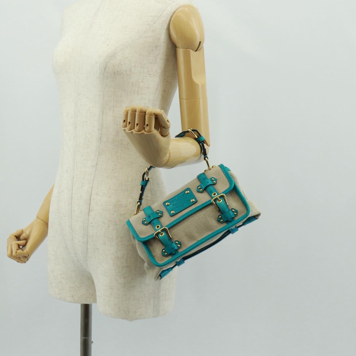 LOUIS VUITTON Antigua Sac Express PM Bag Turquoise Blue M92396 LV Auth 159564SAV