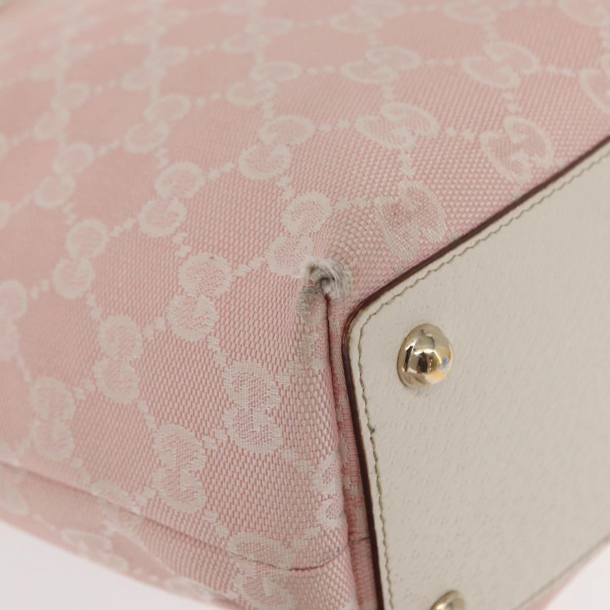 GUCCI GG Canvas Tote Bag Pink Gold 120840 Auth 159575