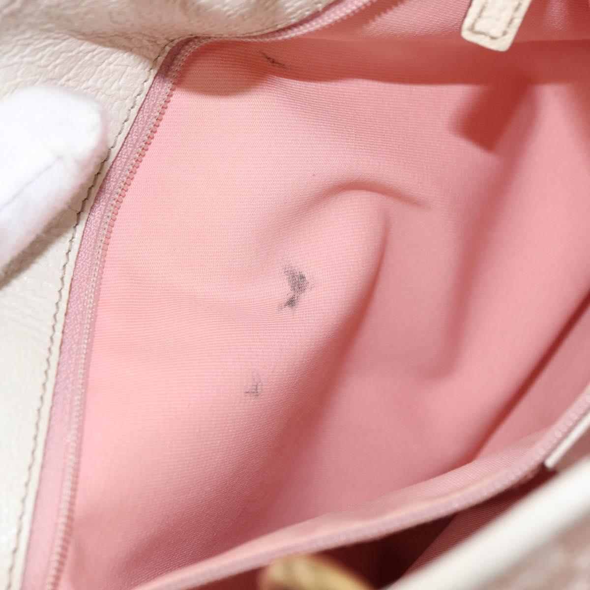 GUCCI GG Canvas Tote Bag Pink Gold 120840 Auth 159575