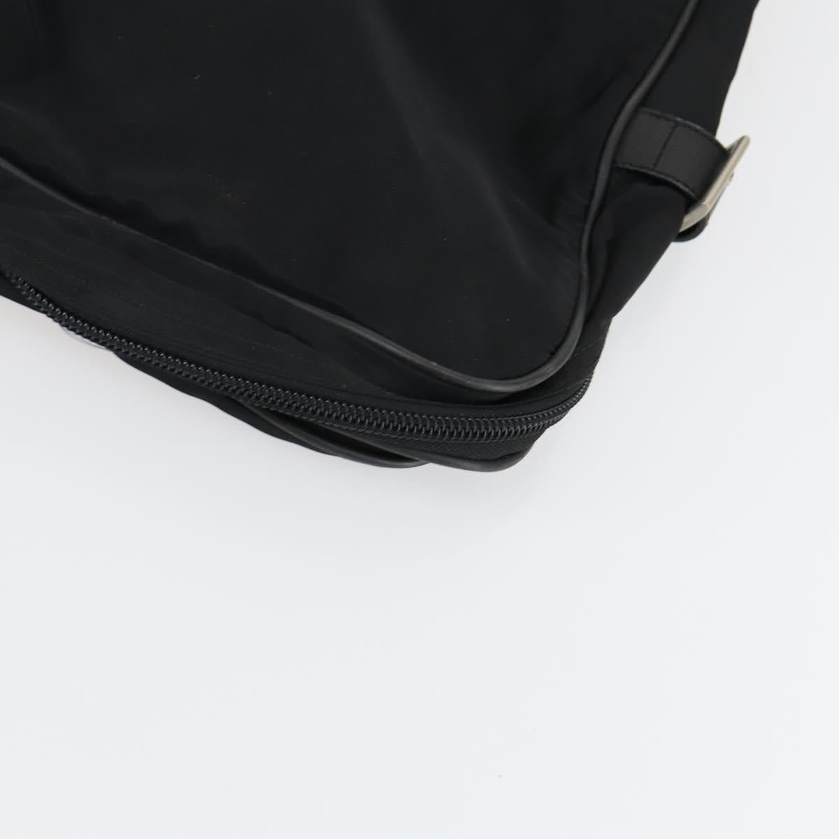 PRADA Garment Cover Nylon Black Silver Auth 159585