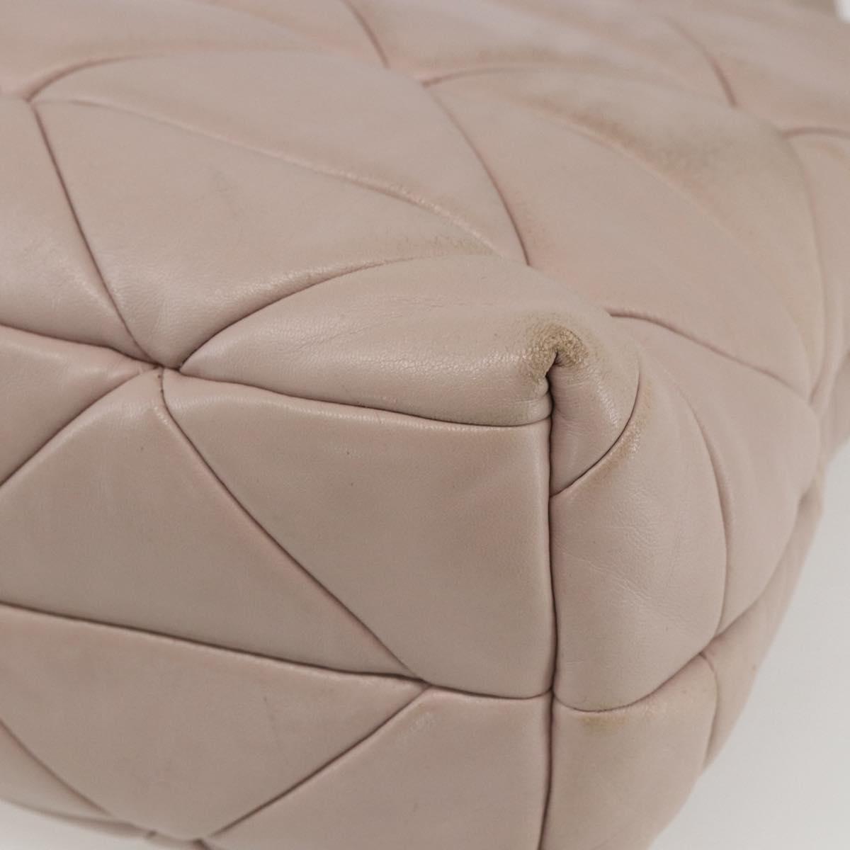 PRADA Hand Bag Leather 2way Pink Gold Auth 159590