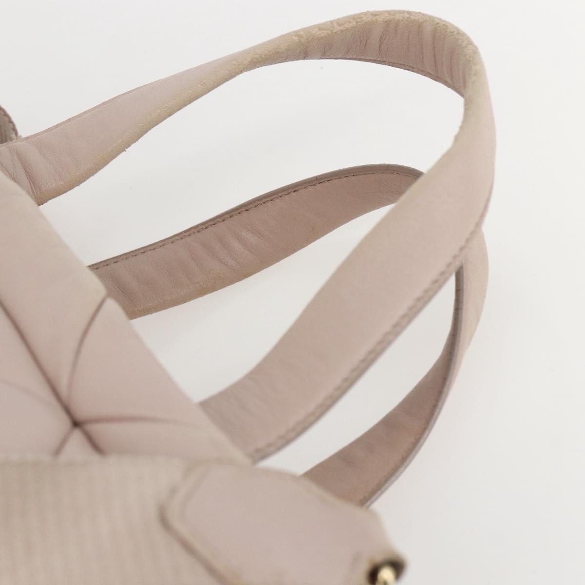 PRADA Hand Bag Leather 2way Pink Gold Auth 159590