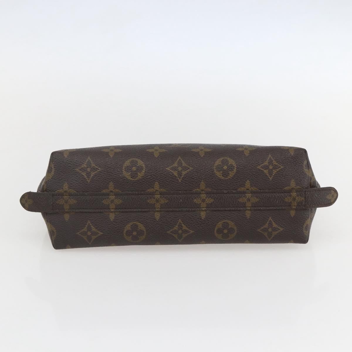 LOUIS VUITTON Monogram Trousse Demi Ronde Cosmetic Pouch M47520 LV Auth 159591