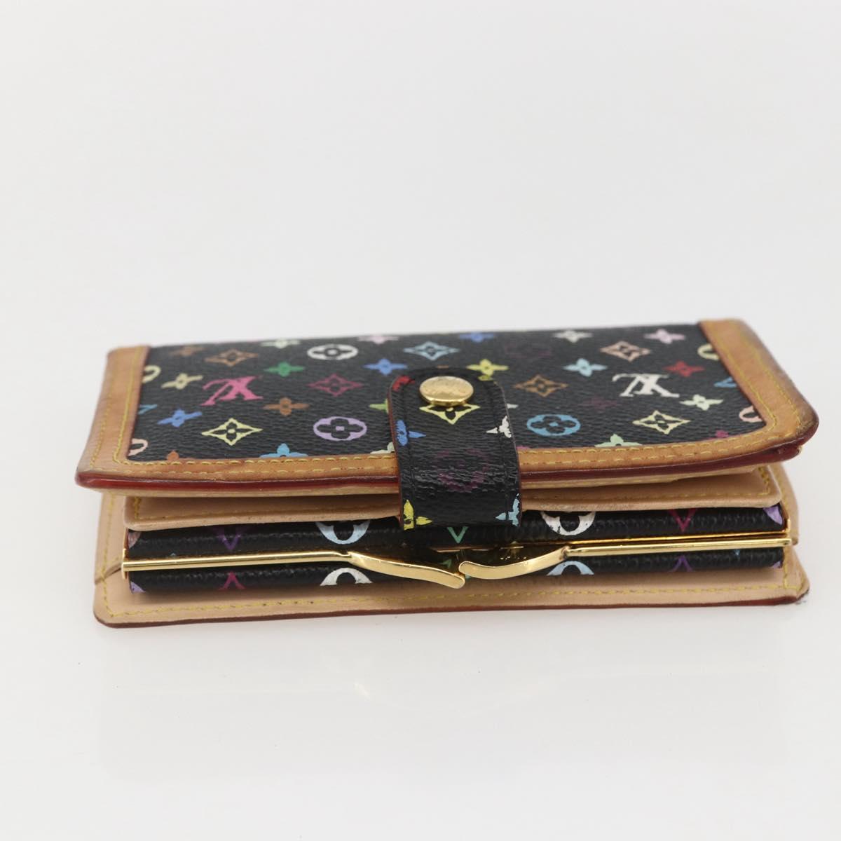 LOUIS VUITTON Multicolor Portefeuille Viennois Wallet Black M92988 Auth 159599