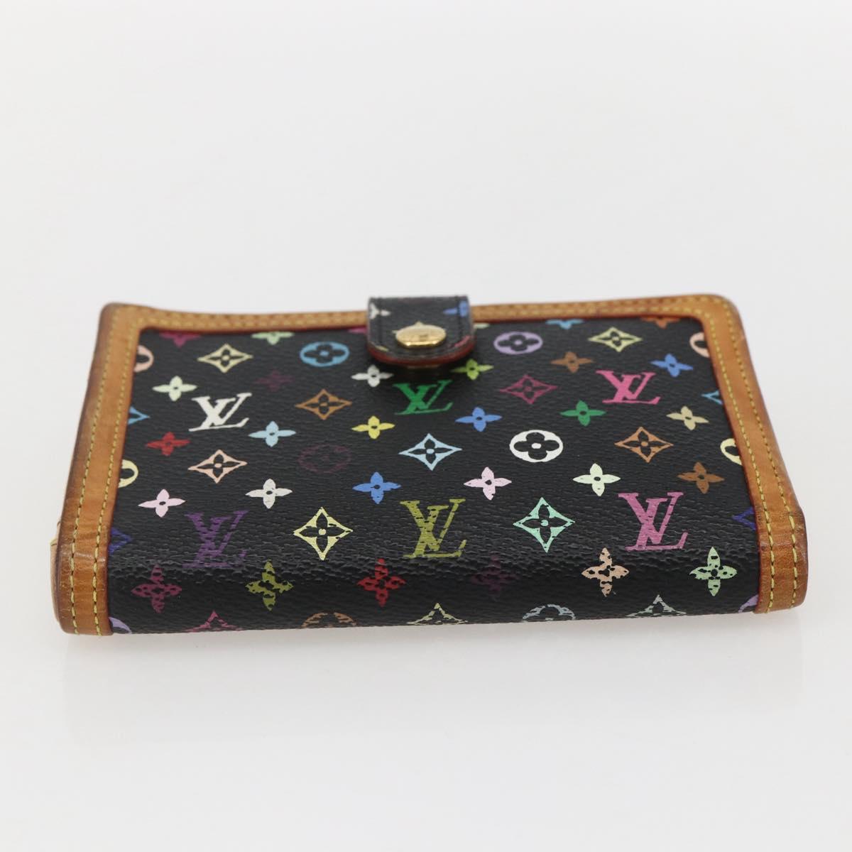 LOUIS VUITTON Multicolor Portefeuille Viennois Wallet Black M92988 Auth 159599