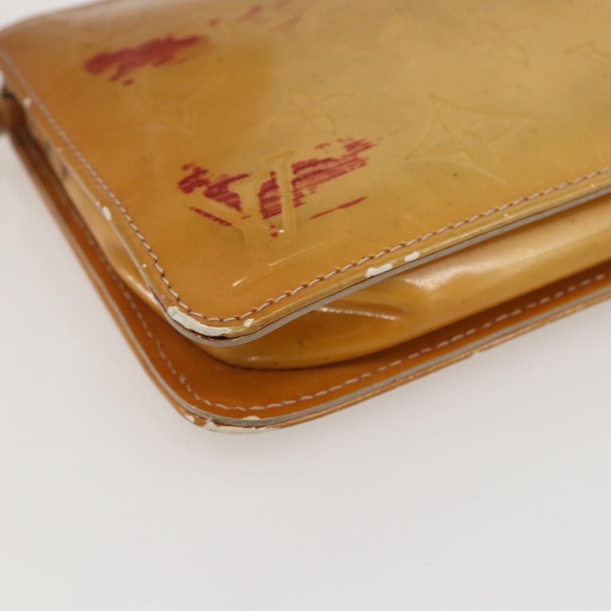 LOUIS VUITTON Monogram Vernis Lexington Pouch Beige M91010 LV Auth 159601