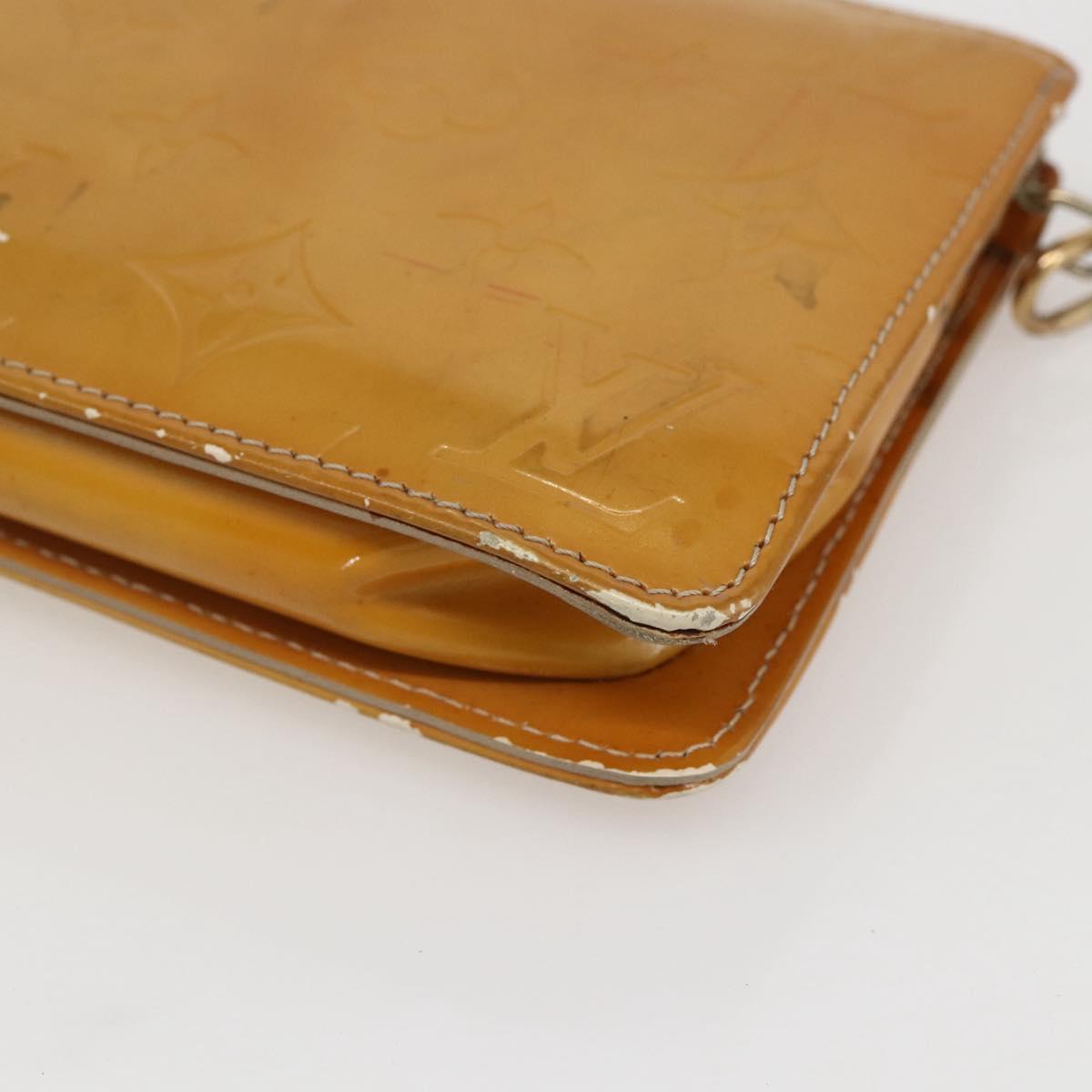 LOUIS VUITTON Monogram Vernis Lexington Pouch Beige M91010 LV Auth 159601