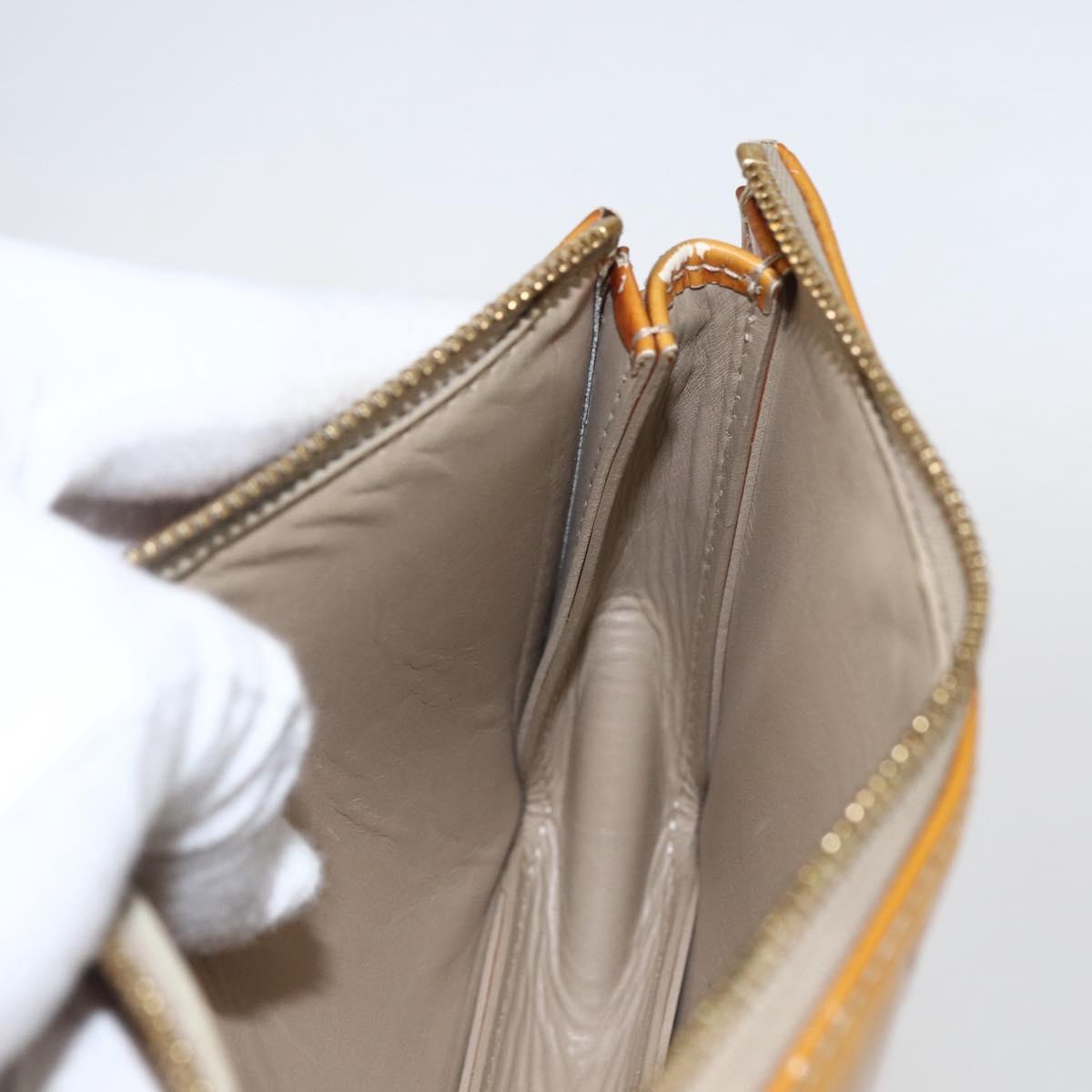 LOUIS VUITTON Monogram Vernis Lexington Pouch Beige M91010 LV Auth 159601