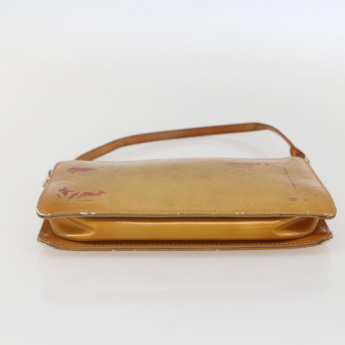 LOUIS VUITTON Monogram Vernis Lexington Pouch Beige M91010 LV Auth 159601