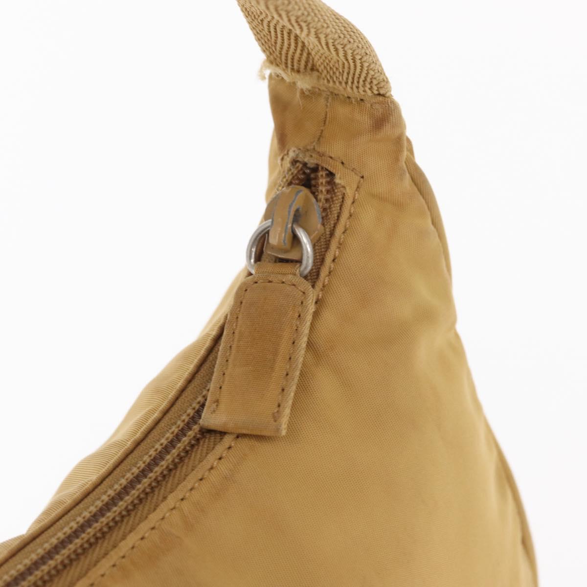 PRADA Hand Pouch Nylon Yellow Auth 159602