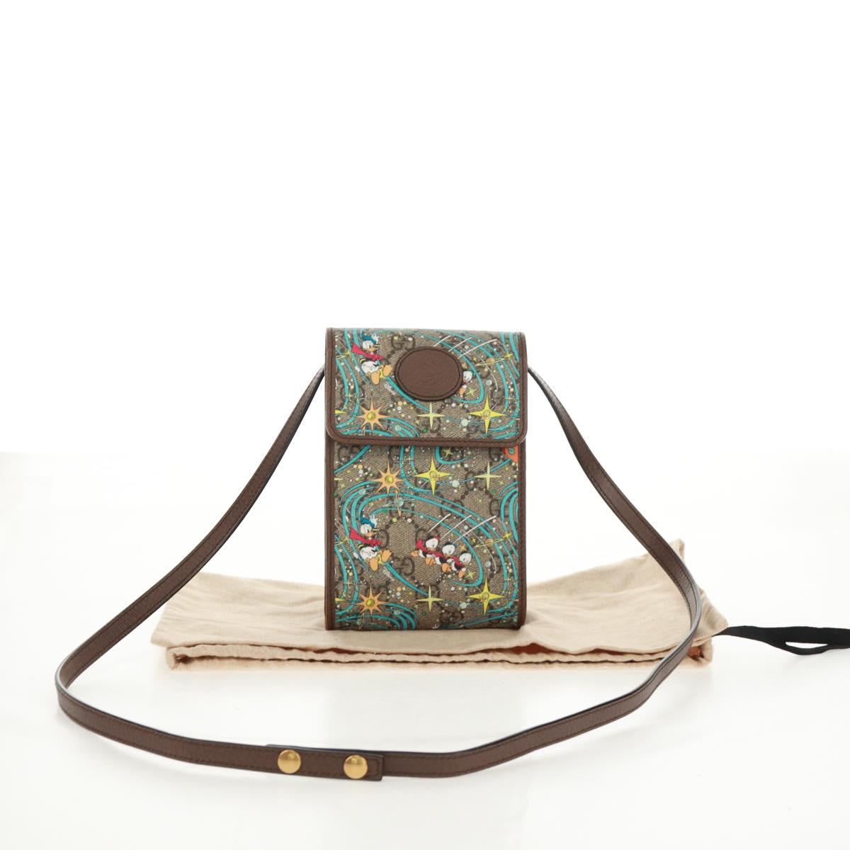 GUCCI GG Supreme Bag PVC Disney Collaboration Beige Gold 647927 Auth 159608SAM