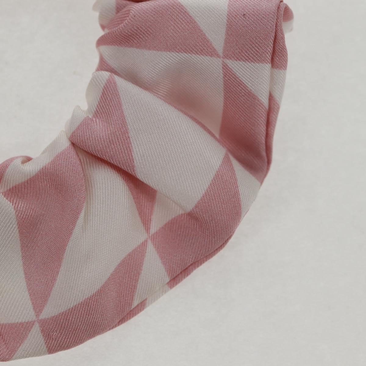 PRADA Shush Hair Tie Silk Pink Auth 159612M