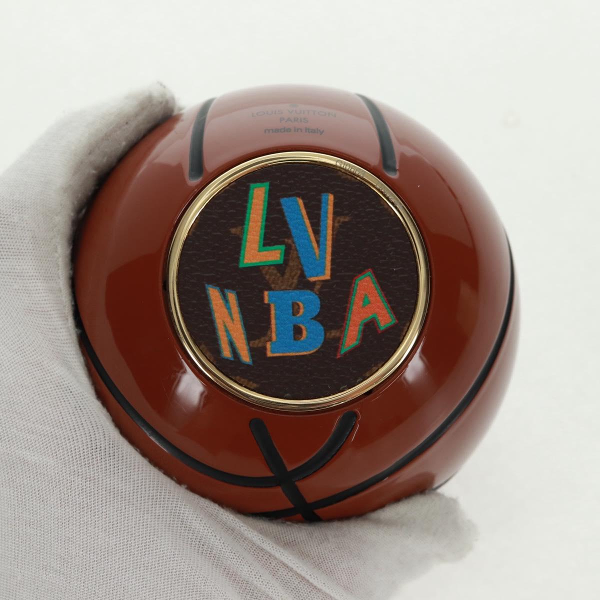 LOUIS VUITTON NBA Collaboration Pressed Paper plastic Brown GI0663 Auth 159615SM