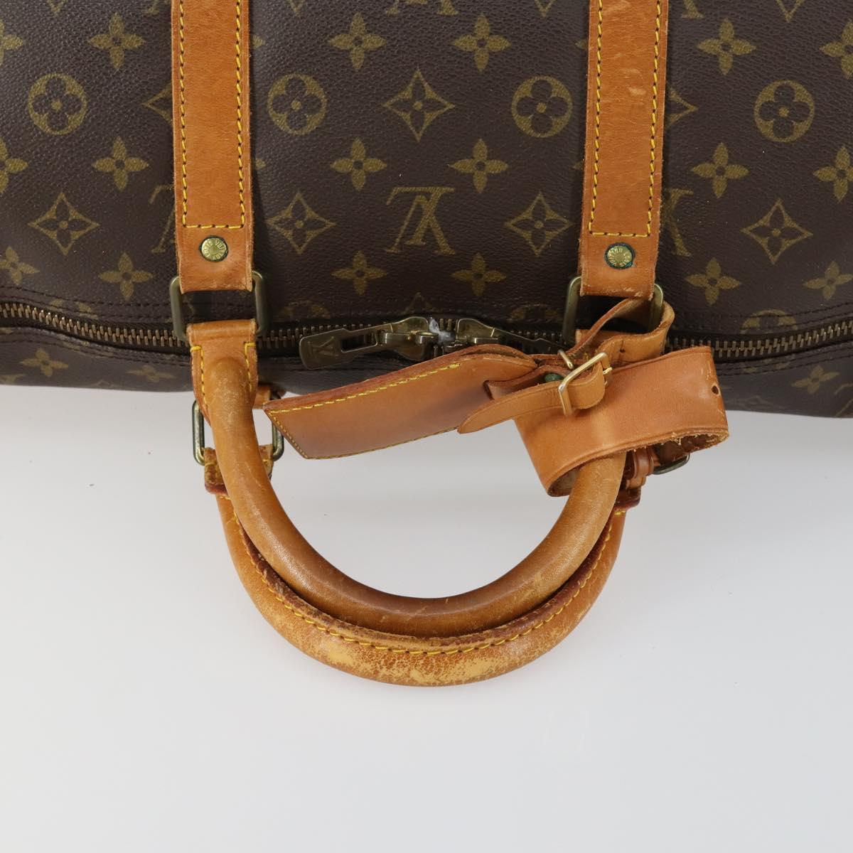 LOUIS VUITTON Monogram Keepall 55 Boston Bag M41424 LV Auth 159638
