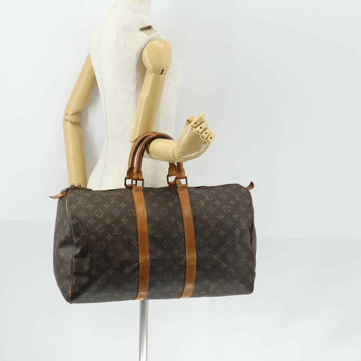 LOUIS VUITTON Monogram Keepall 45 Boston Bag M41428 LV Auth 159641
