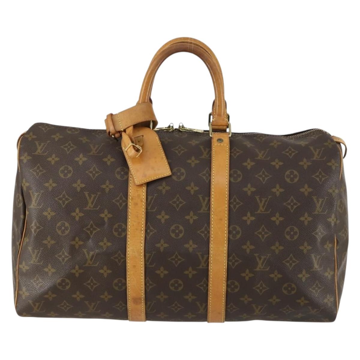 LOUIS VUITTON Monogram Keepall 45 Boston Bag M41428 LV Auth 159648