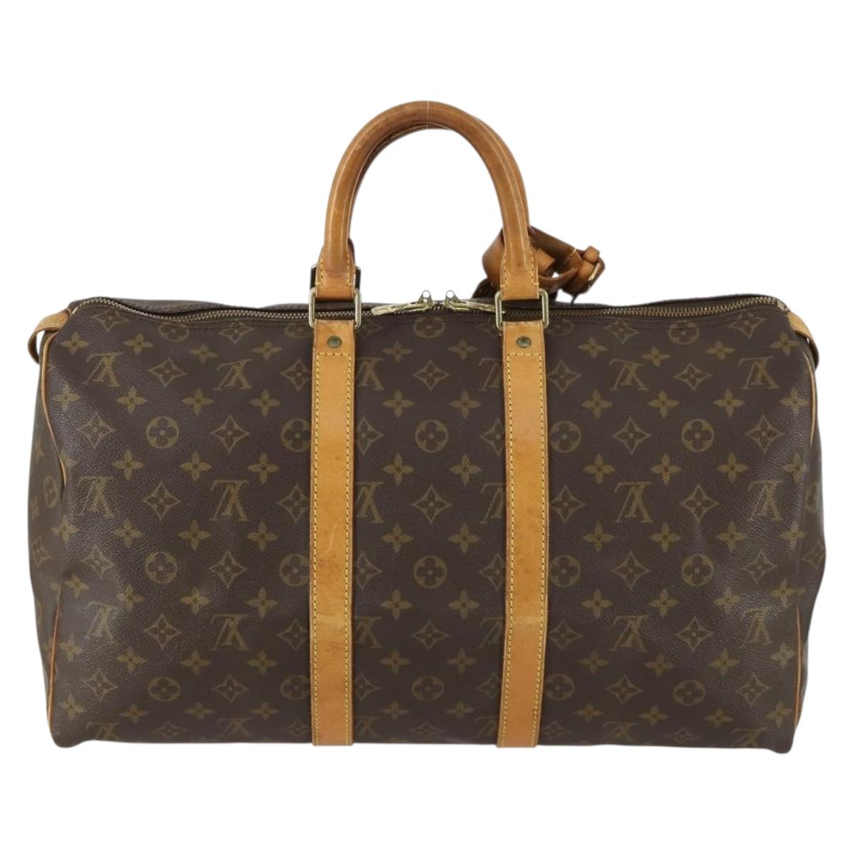LOUIS VUITTON Monogram Keepall 45 Boston Bag M41428 LV Auth 159648