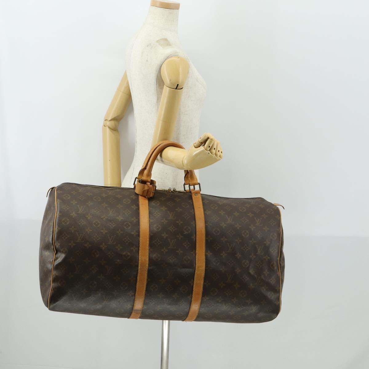 LOUIS VUITTON Monogram Keepall 60 Boston Bag M41422 LV Auth 159658