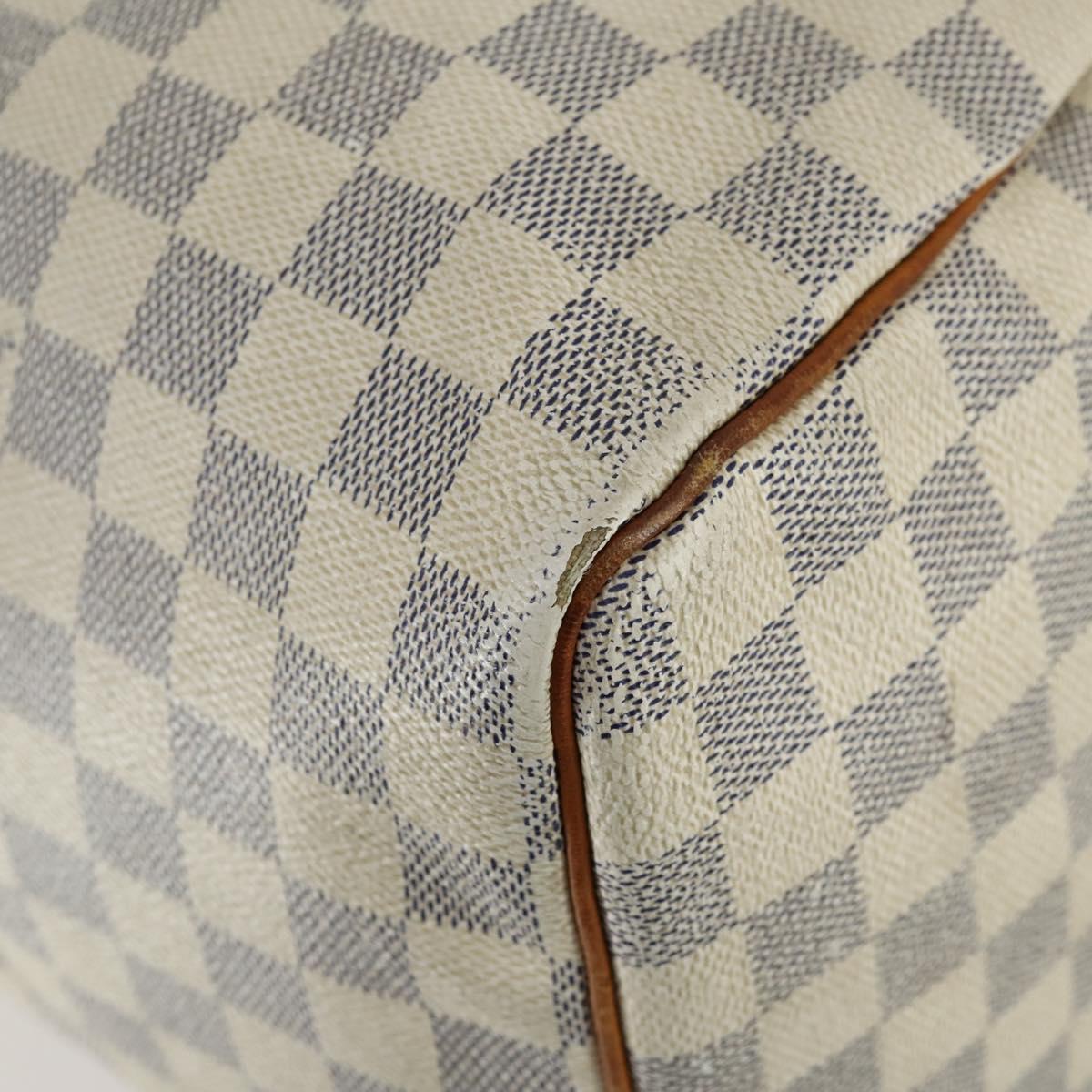 LOUIS VUITTON Damier Azur Speedy 35 Hand Bag N41535 LV Auth 159671