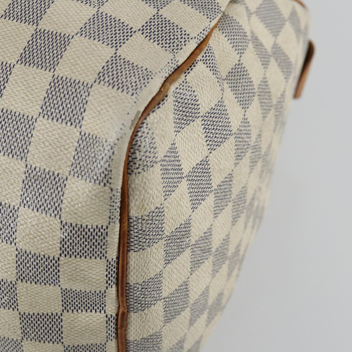 LOUIS VUITTON Damier Azur Speedy 35 Hand Bag N41535 LV Auth 159671