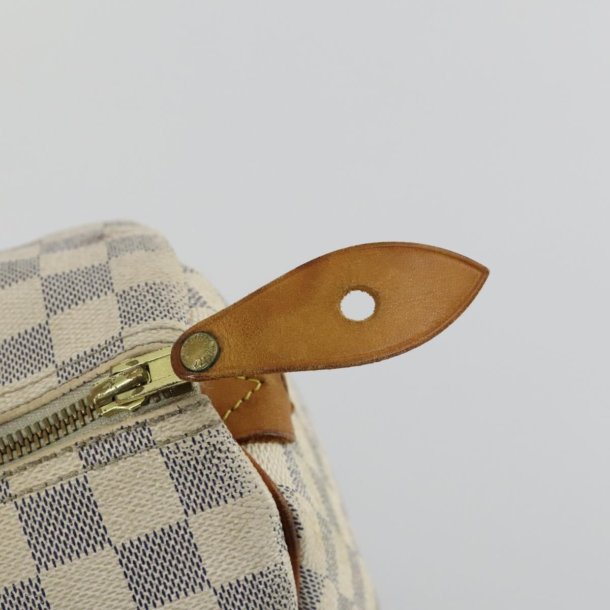 LOUIS VUITTON Damier Azur Speedy 35 Hand Bag N41535 LV Auth 159671