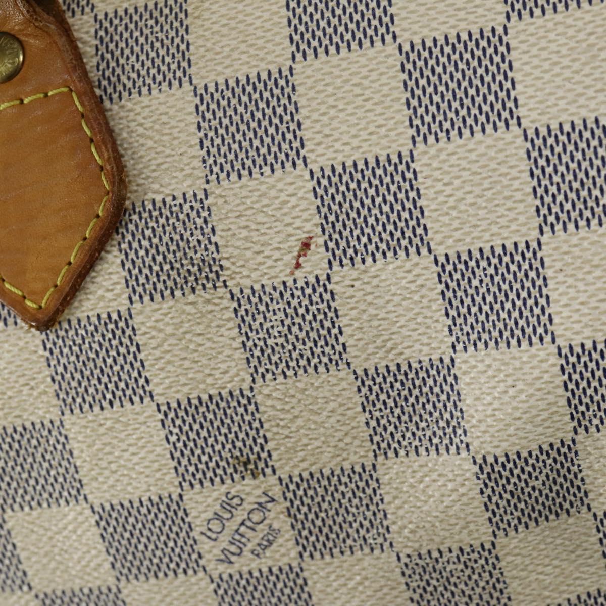 LOUIS VUITTON Damier Azur Speedy 35 Hand Bag N41535 LV Auth 159671