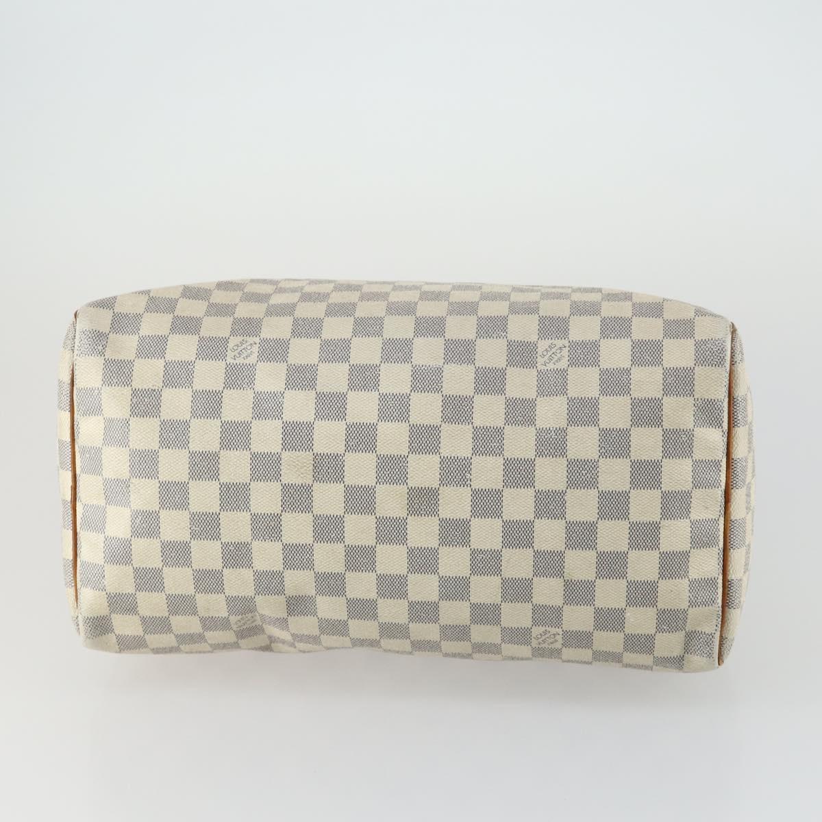 LOUIS VUITTON Damier Azur Speedy 35 Hand Bag N41535 LV Auth 159671