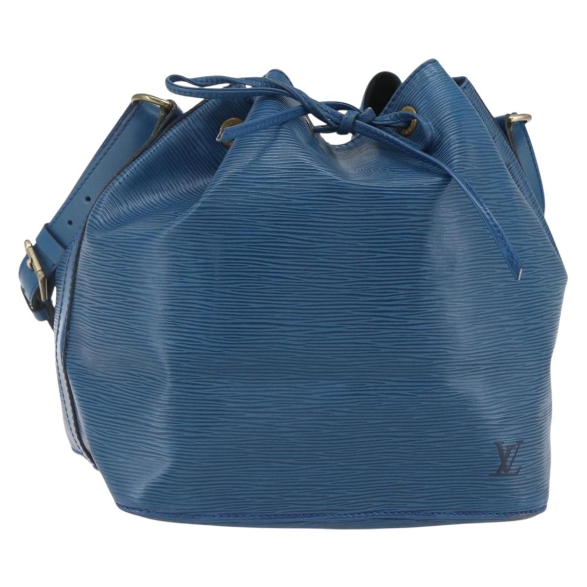 LOUIS VUITTON Epi Petit Noe Shoulder Bag Blue M44105 LV Auth 159682