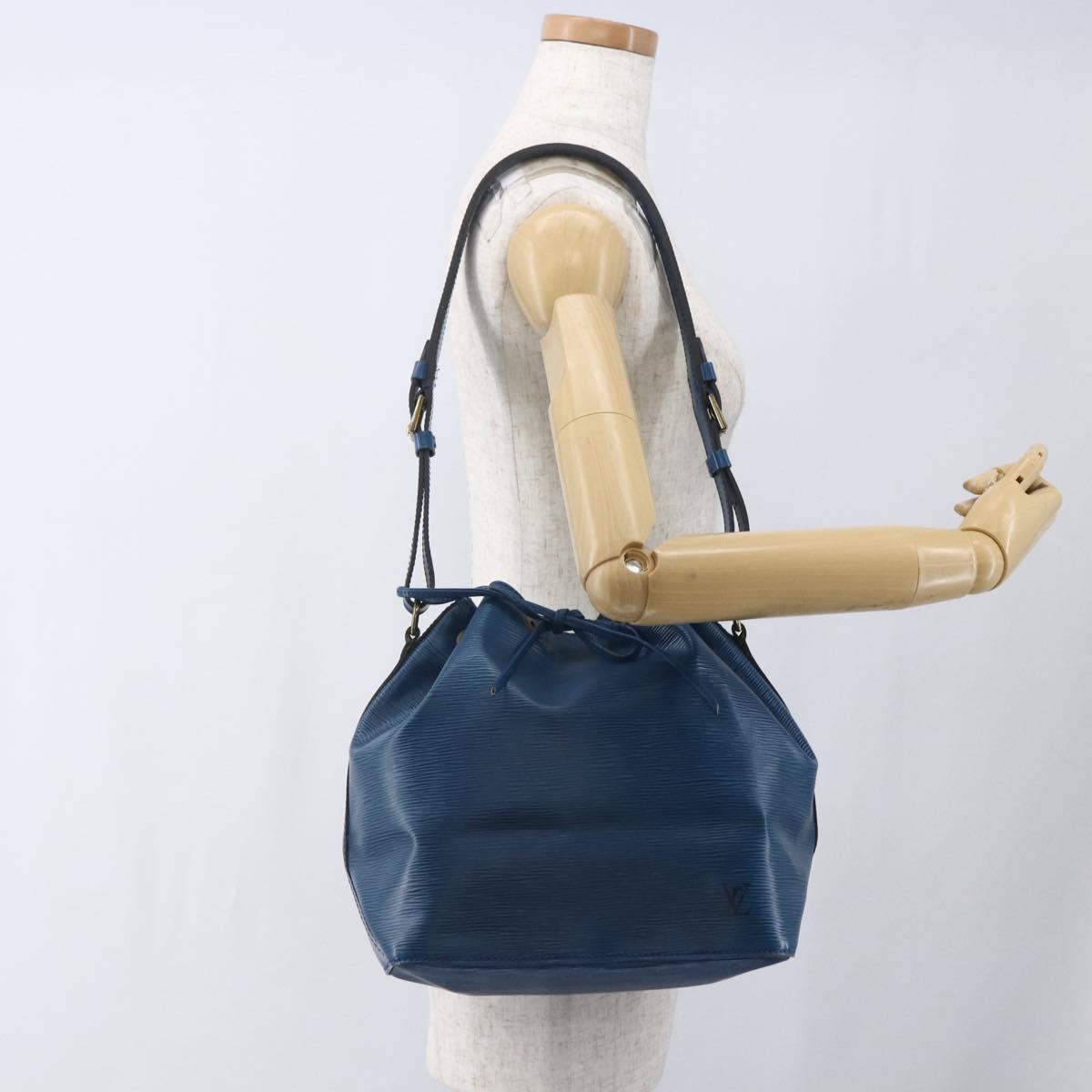 LOUIS VUITTON Epi Petit Noe Shoulder Bag Blue M44105 LV Auth 159682