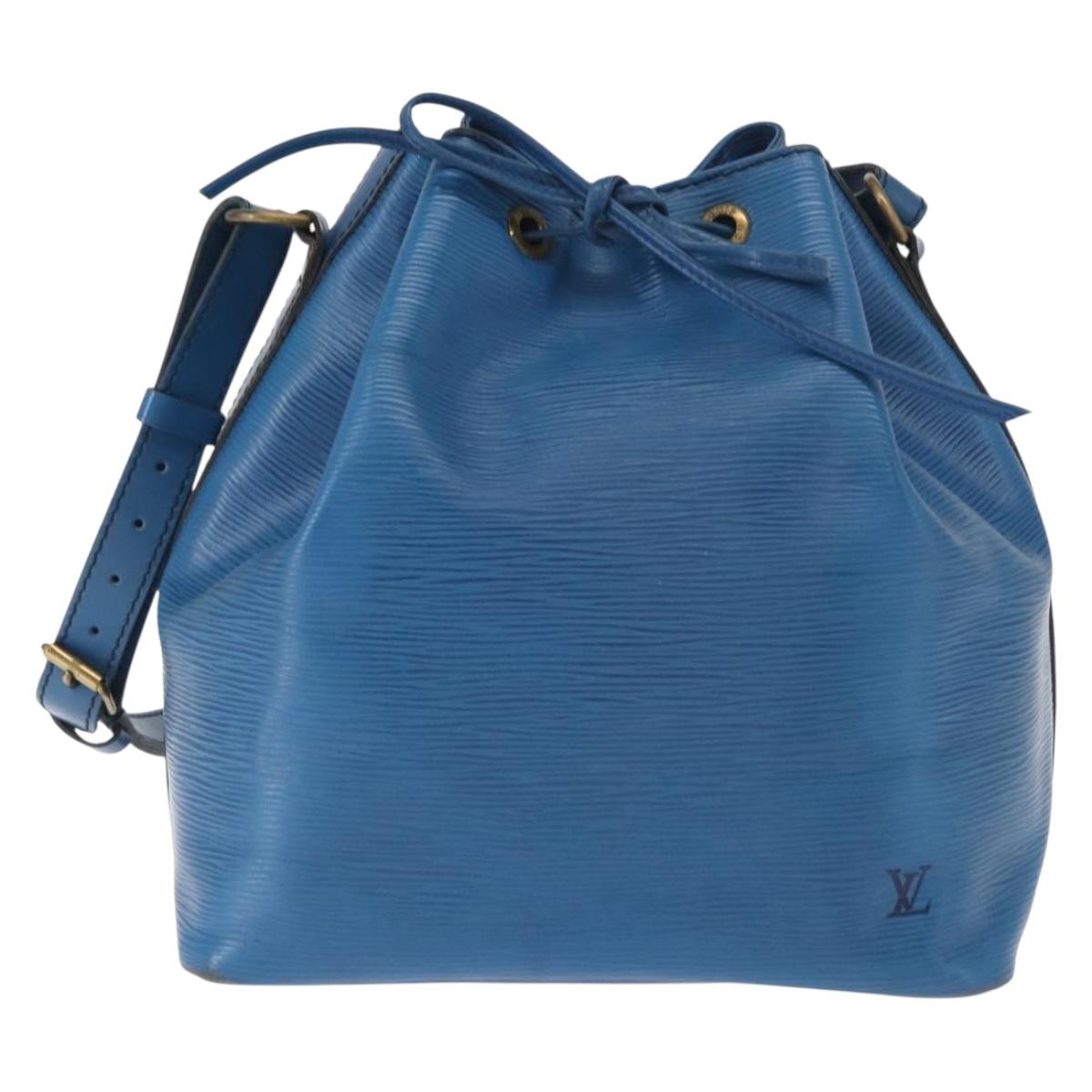 LOUIS VUITTON Epi Petit Noe Shoulder Bag Blue M44105 LV Auth 159683