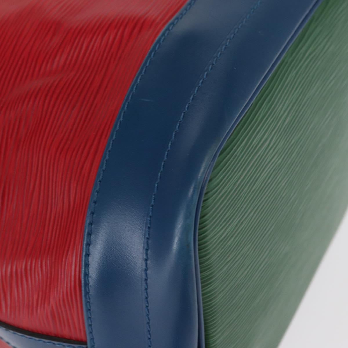 LOUIS VUITTON Epi Tricolor Noe Shoulder Bag Blue Red Green M44082 LV Auth 159684