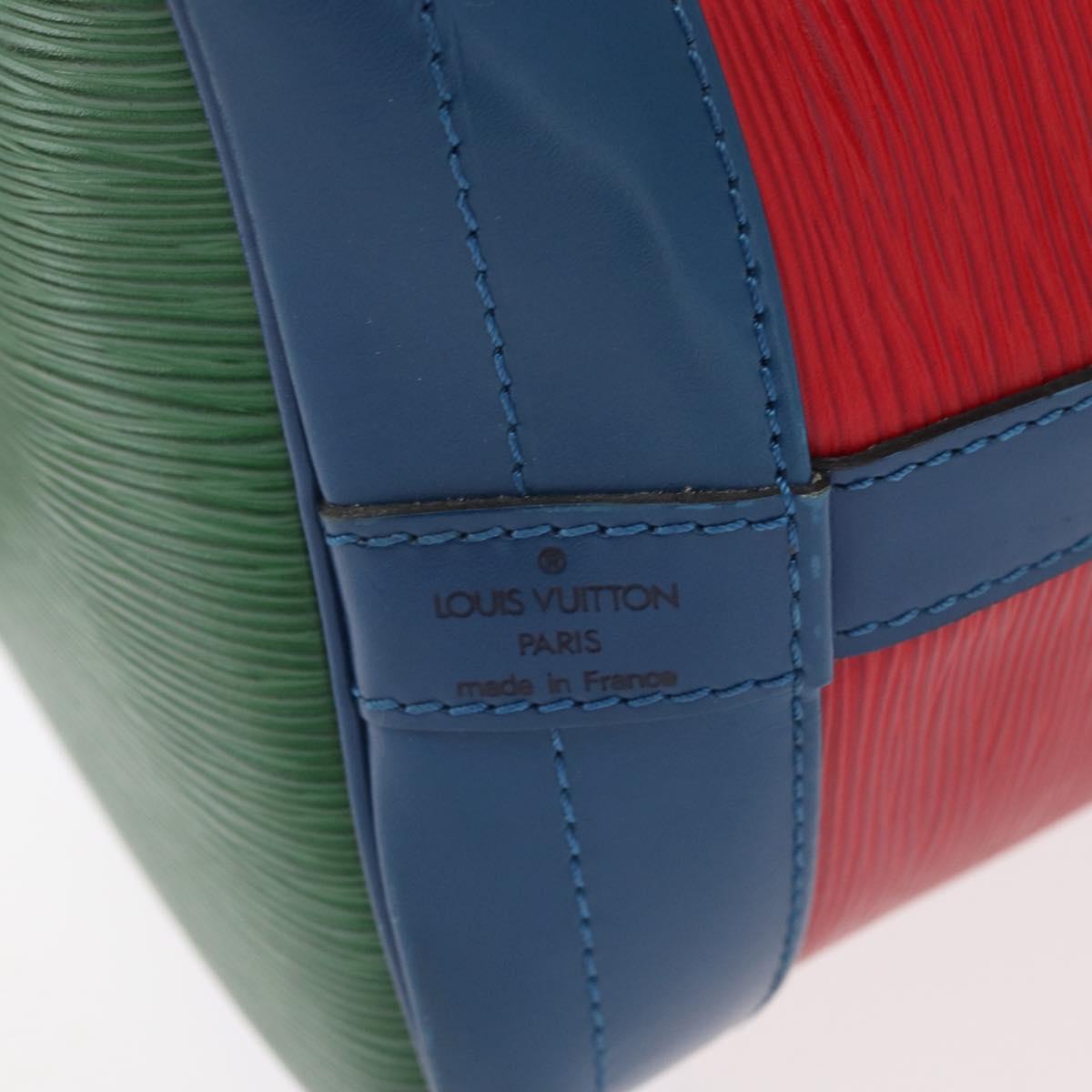 LOUIS VUITTON Epi Tricolor Noe Shoulder Bag Blue Red Green M44082 LV Auth 159684