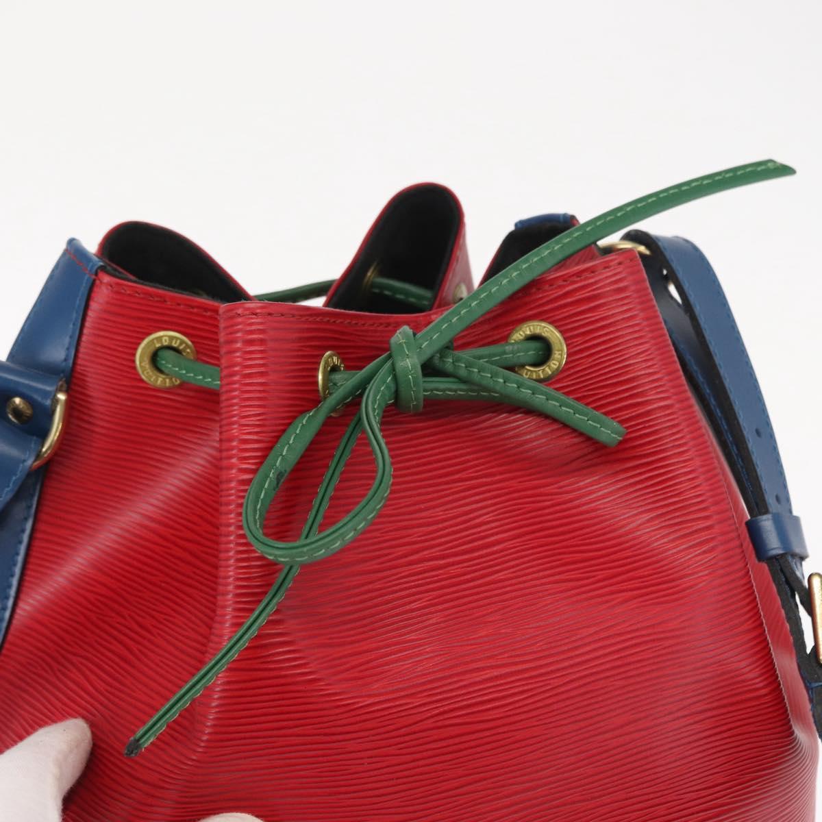 LOUIS VUITTON Epi Tricolor Noe Shoulder Bag Blue Red Green M44082 LV Auth 159684