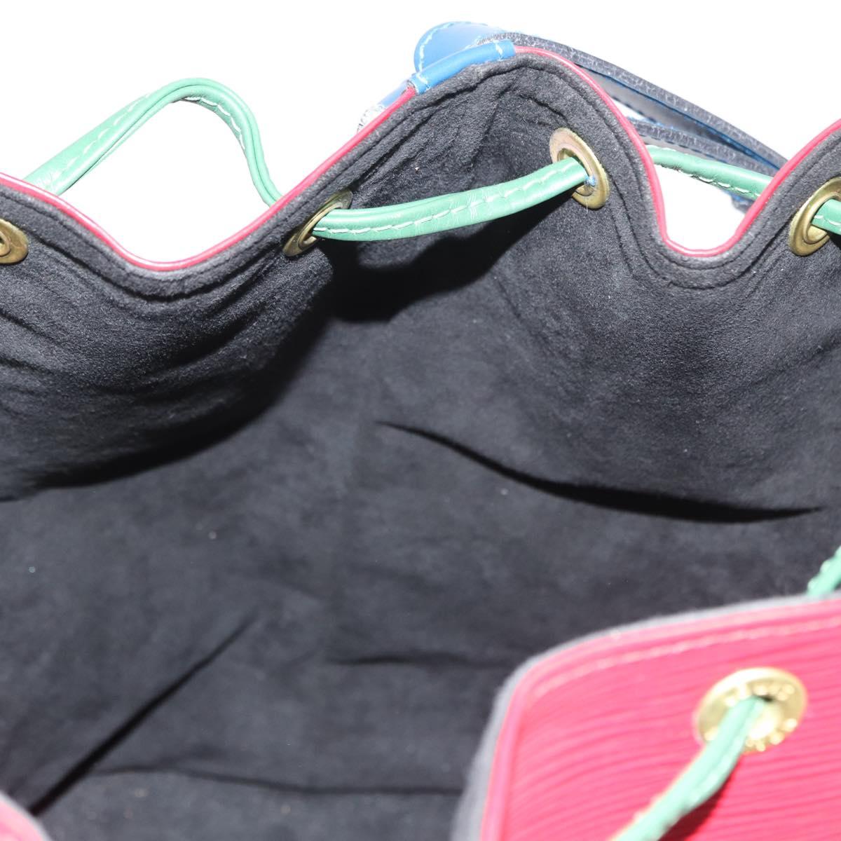 LOUIS VUITTON Epi Tricolor Noe Shoulder Bag Blue Red Green M44082 LV Auth 159684