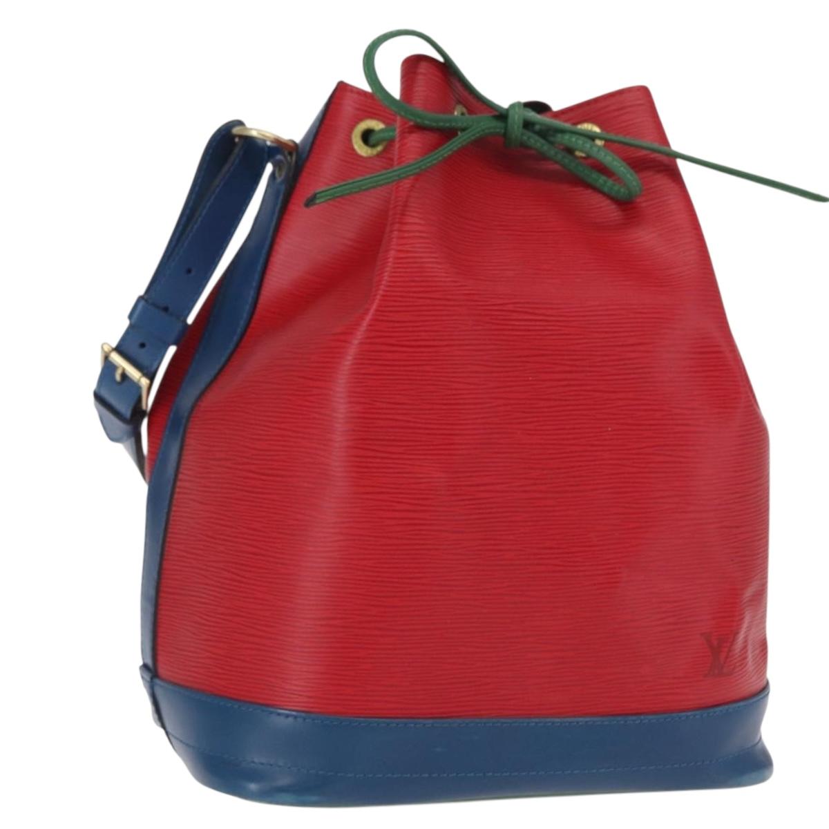 LOUIS VUITTON Epi Tricolor Noe Shoulder Bag Blue Red Green M44082 LV Auth 159684