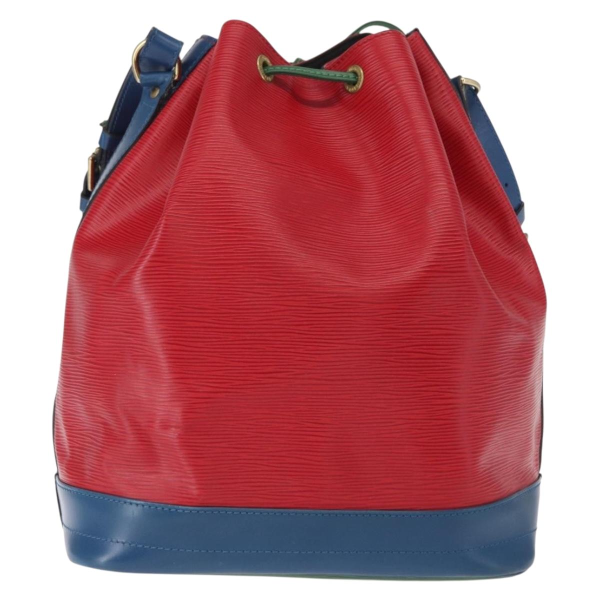 LOUIS VUITTON Epi Tricolor Noe Shoulder Bag Blue Red Green M44082 LV Auth 159684