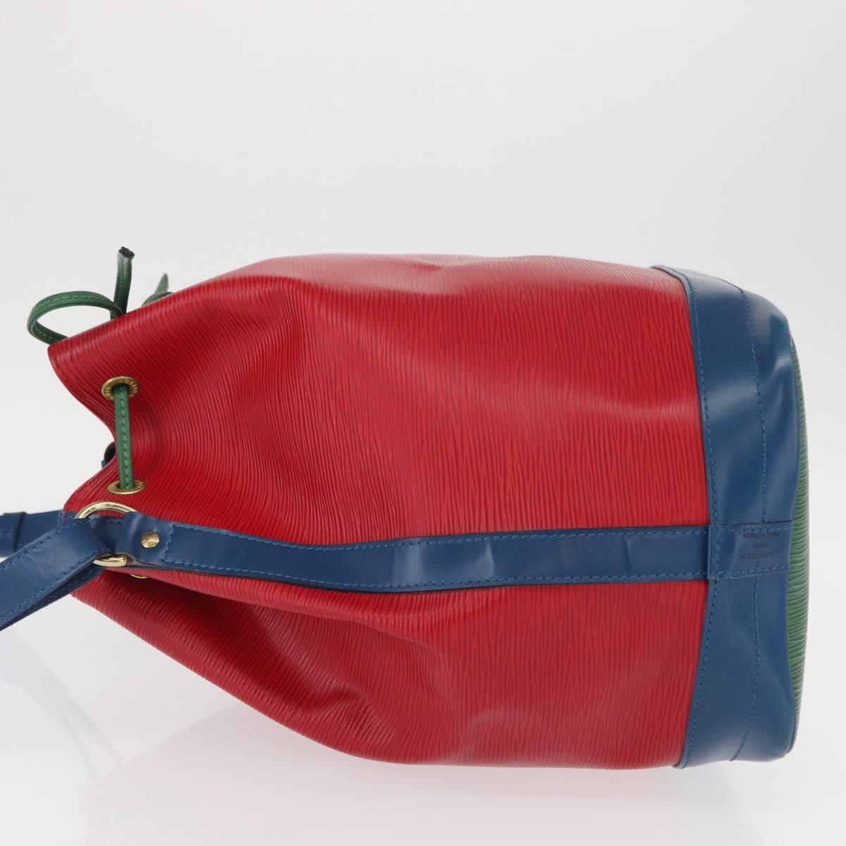 LOUIS VUITTON Epi Tricolor Noe Shoulder Bag Blue Red Green M44082 LV Auth 159684