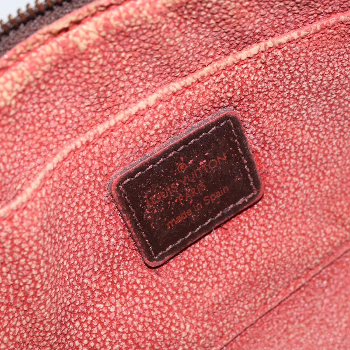 LOUIS VUITTON Damier Ebene Pochette Cosmetic PM Pouch N47516 LV Auth 159687