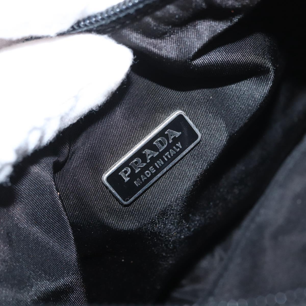 PRADA Hand Pouch Nylon Black Auth 159724