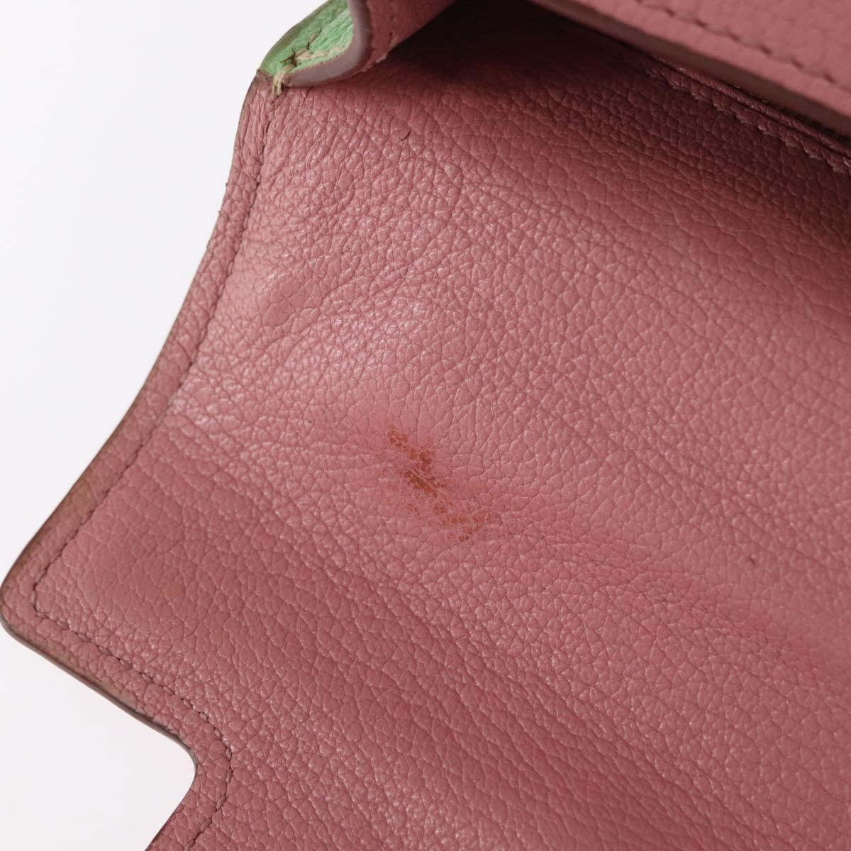 Miu Miu Hand Bag Leather Pink Gold Auth 159745