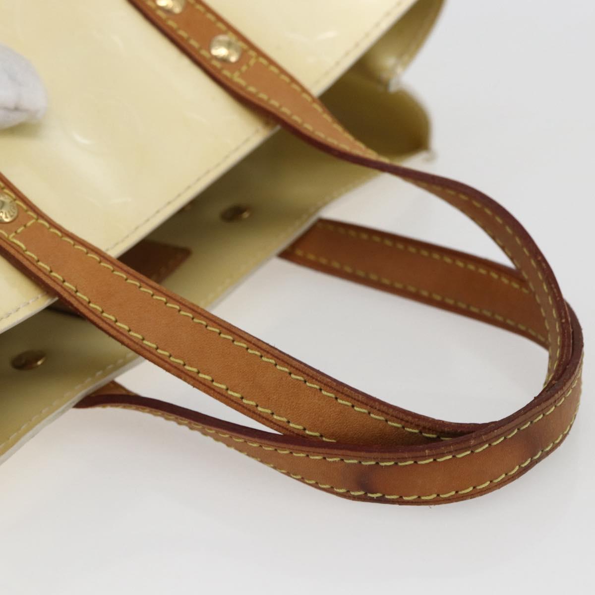 LOUIS VUITTON Monogram Vernis Reade PM Hand Bag Perle M91336 LV Auth 159820